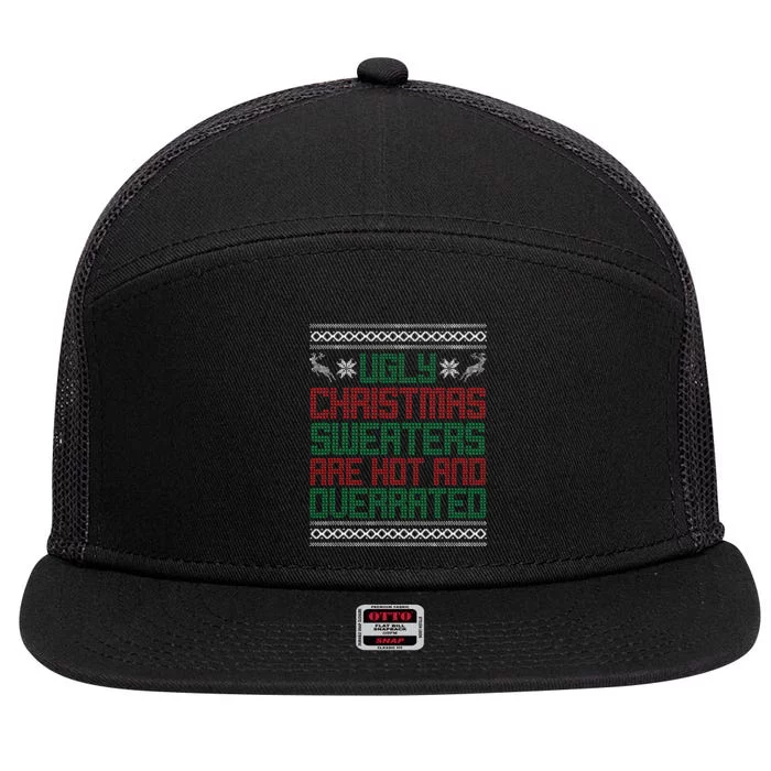 Funny Christmas For Ugly Sweater Party 7 Panel Mesh Trucker Snapback Hat