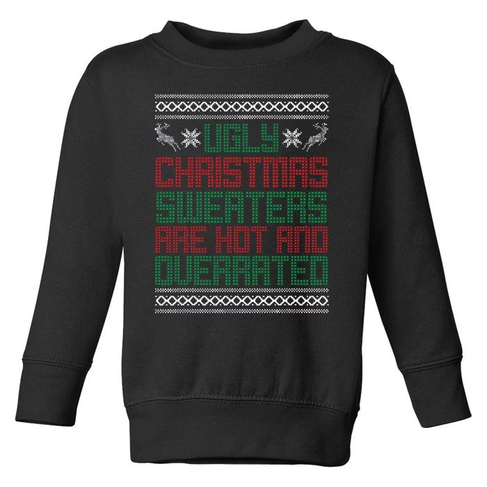 Funny Christmas For Ugly Sweater Party Toddler Sweatshirt