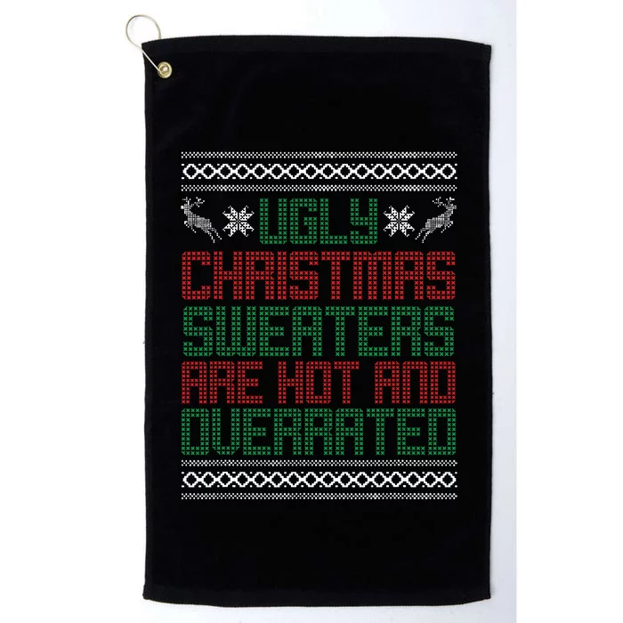 Funny Christmas For Ugly Sweater Party Platinum Collection Golf Towel