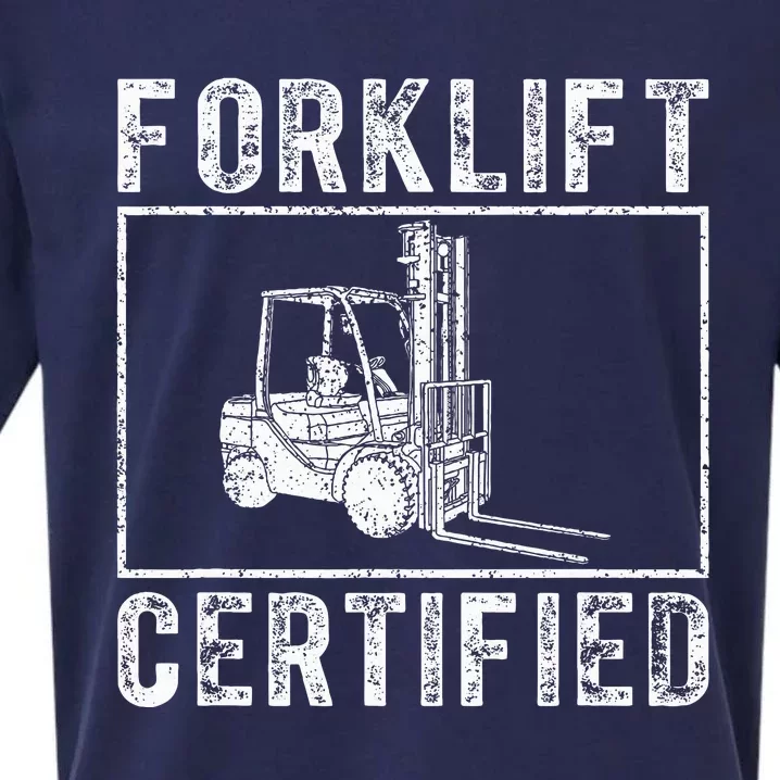 Forklift Certified funny contruction Sueded Cloud Jersey T-Shirt