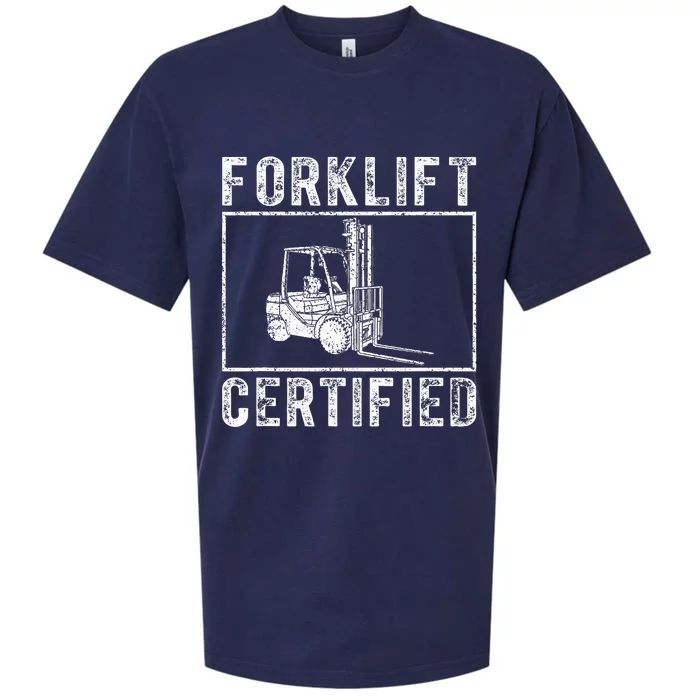 Forklift Certified funny contruction Sueded Cloud Jersey T-Shirt