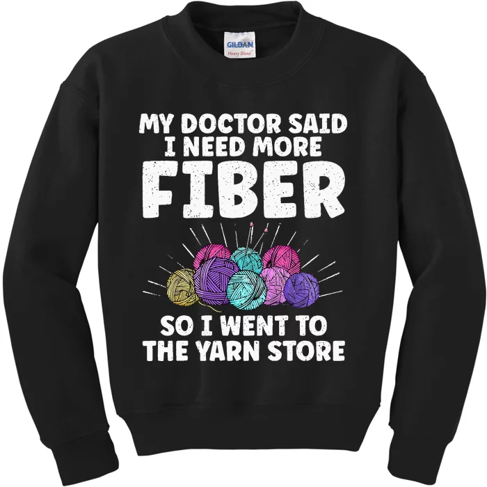 Funny Crocheting For Women Mom Knitting Yarn Crochet Lovers Kids Sweatshirt