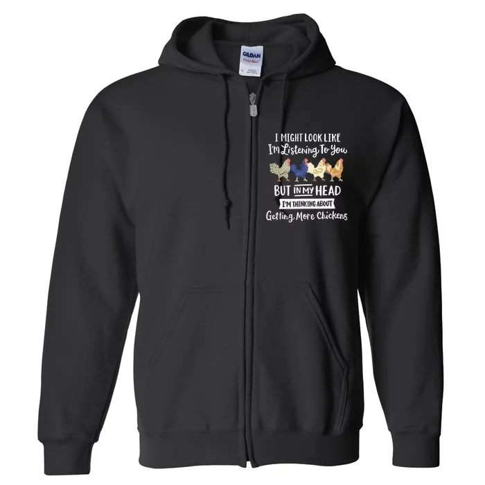 Funny Chicken Farmer Design  Getting A Lot Chickens Full Zip Hoodie