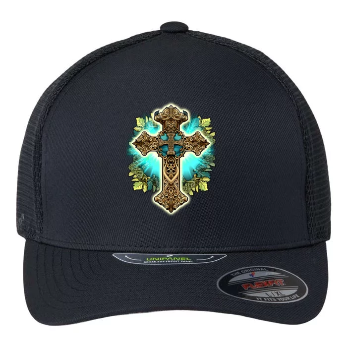 Filigree Cross Flexfit Unipanel Trucker Cap