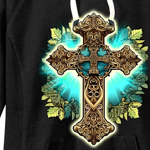 Filigree Cross Women's Fleece Hoodie