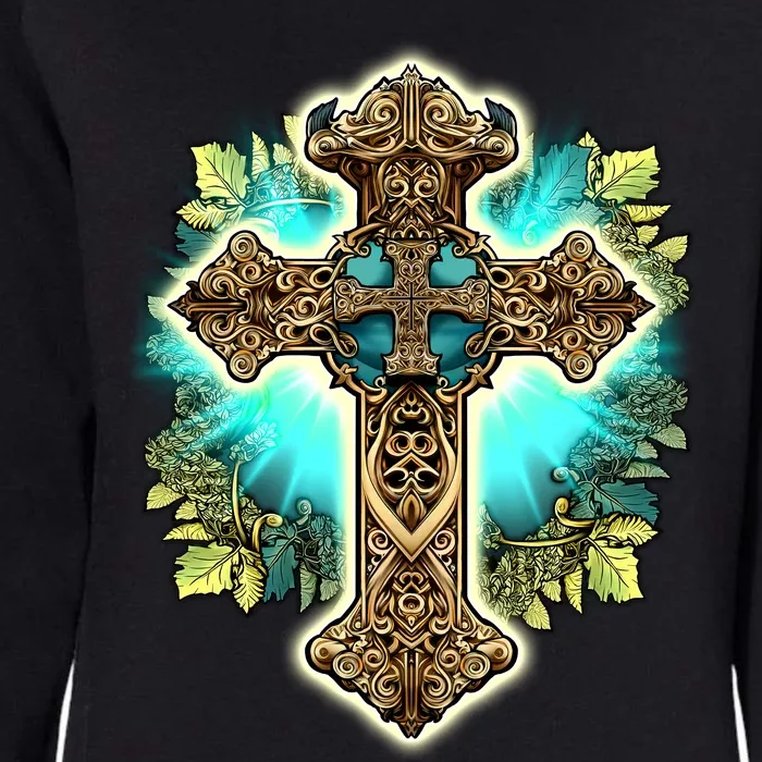 Filigree Cross Womens California Wash Sweatshirt