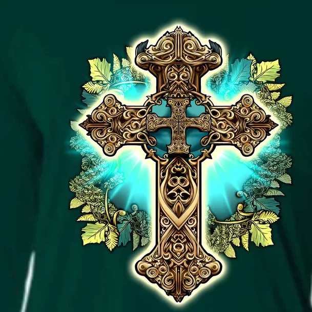 Filigree Cross Cooling Performance Long Sleeve Crew