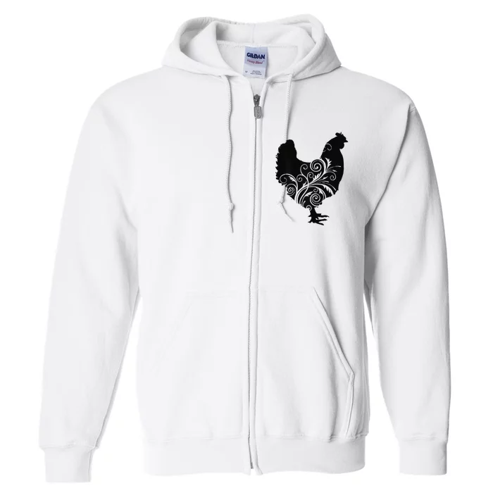 Funny Chicken Farm Animal Poultry Farmer Love Full Zip Hoodie