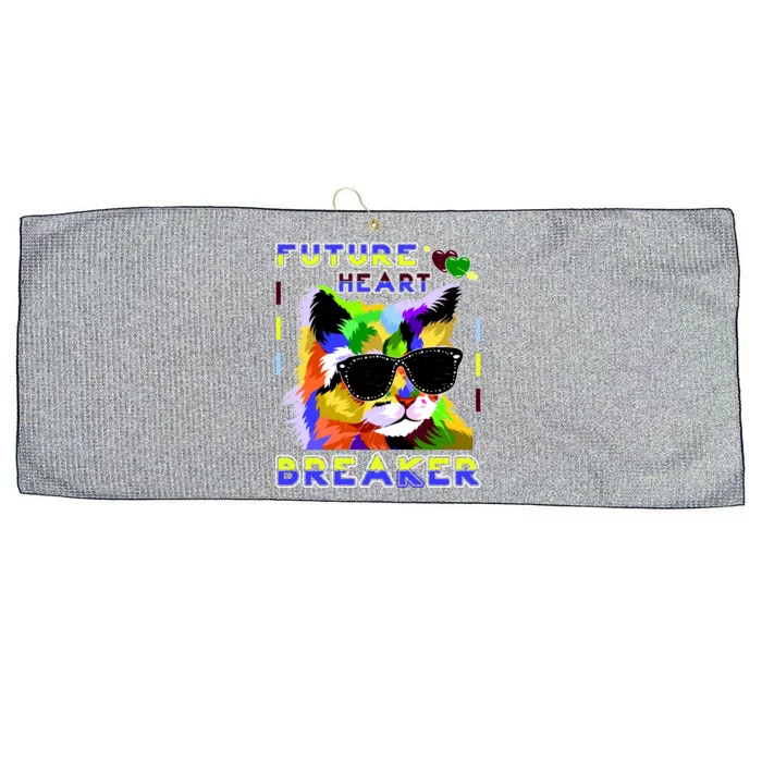 Funny Cat Future Heart Breaker Large Microfiber Waffle Golf Towel