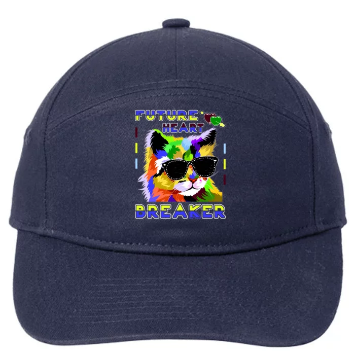 Funny Cat Future Heart Breaker 7-Panel Snapback Hat