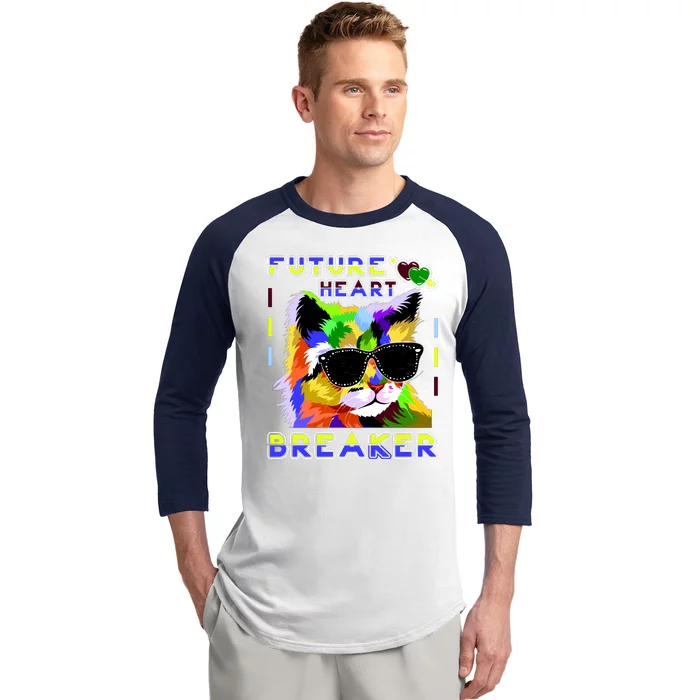 Funny Cat Future Heart Breaker Baseball Sleeve Shirt