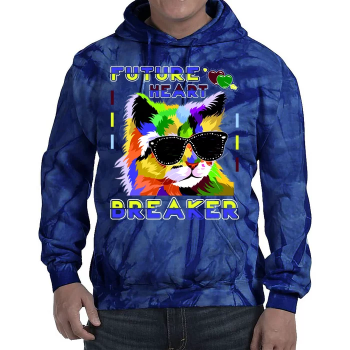 Funny Cat Future Heart Breaker Tie Dye Hoodie