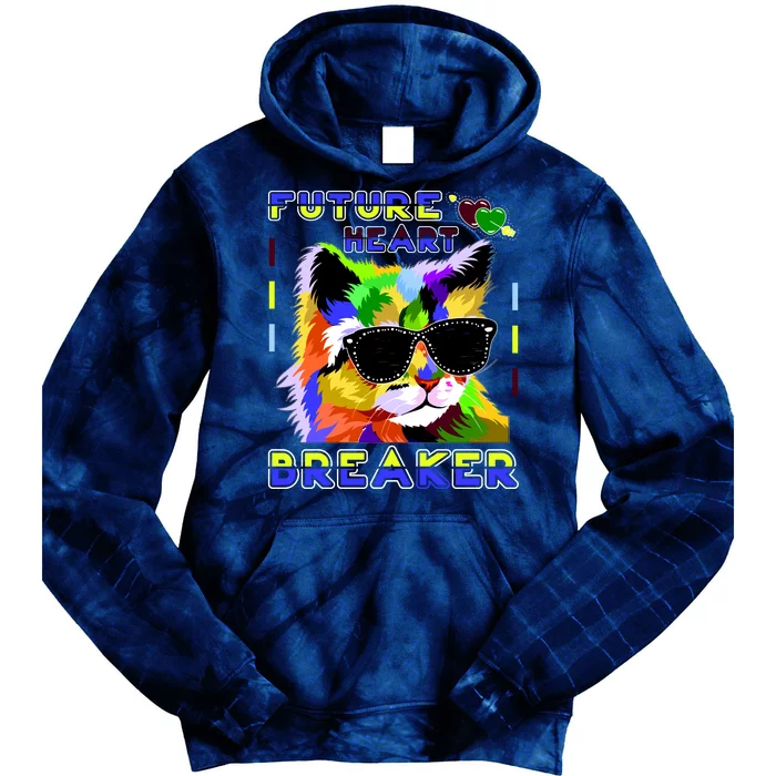 Funny Cat Future Heart Breaker Tie Dye Hoodie