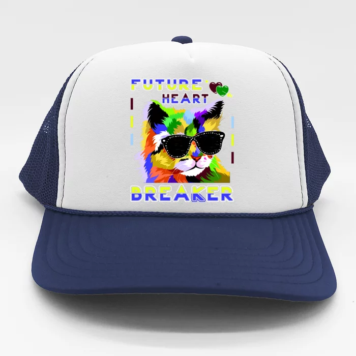 Funny Cat Future Heart Breaker Trucker Hat