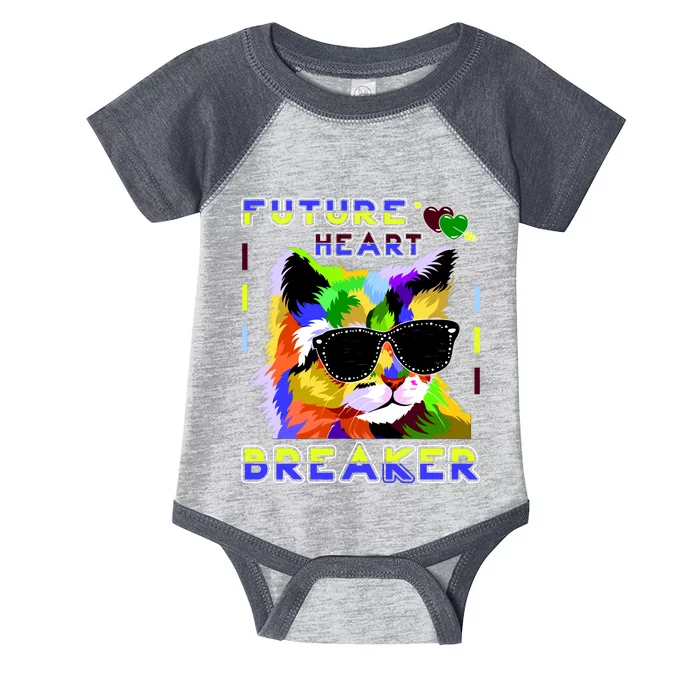 Funny Cat Future Heart Breaker Infant Baby Jersey Bodysuit