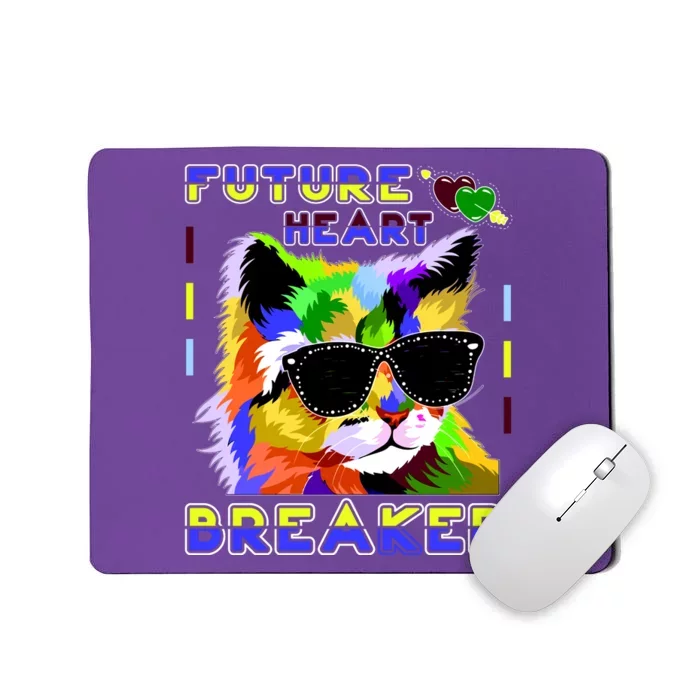 Funny Cat Future Heart Breaker Mousepad