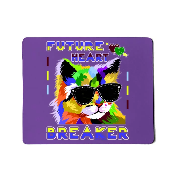 Funny Cat Future Heart Breaker Mousepad