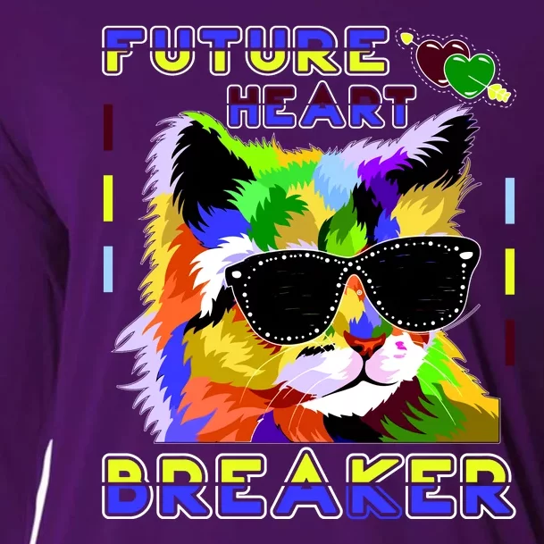 Funny Cat Future Heart Breaker Cooling Performance Long Sleeve Crew