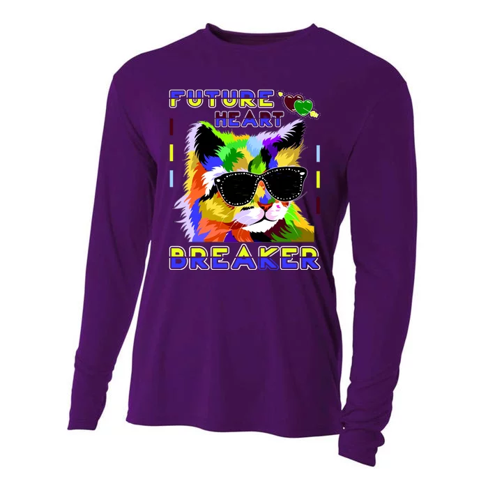 Funny Cat Future Heart Breaker Cooling Performance Long Sleeve Crew