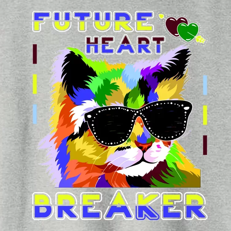 Funny Cat Future Heart Breaker Women's Crop Top Tee