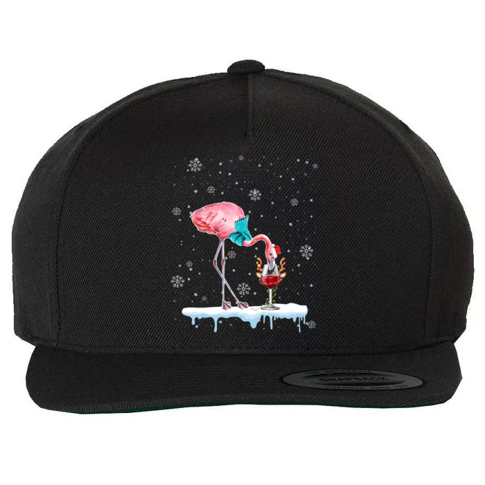 Funny Christmas Flamingo Hat Santa Wine Reindeer Ing Gift Wool Snapback Cap