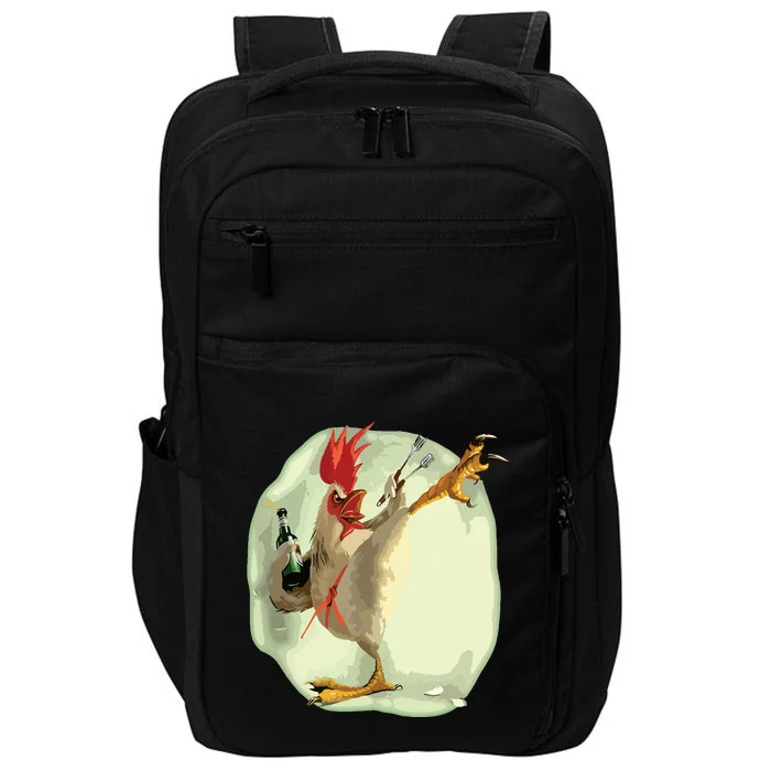 Funny Chicken Farmer Tank Top Impact Tech Backpack