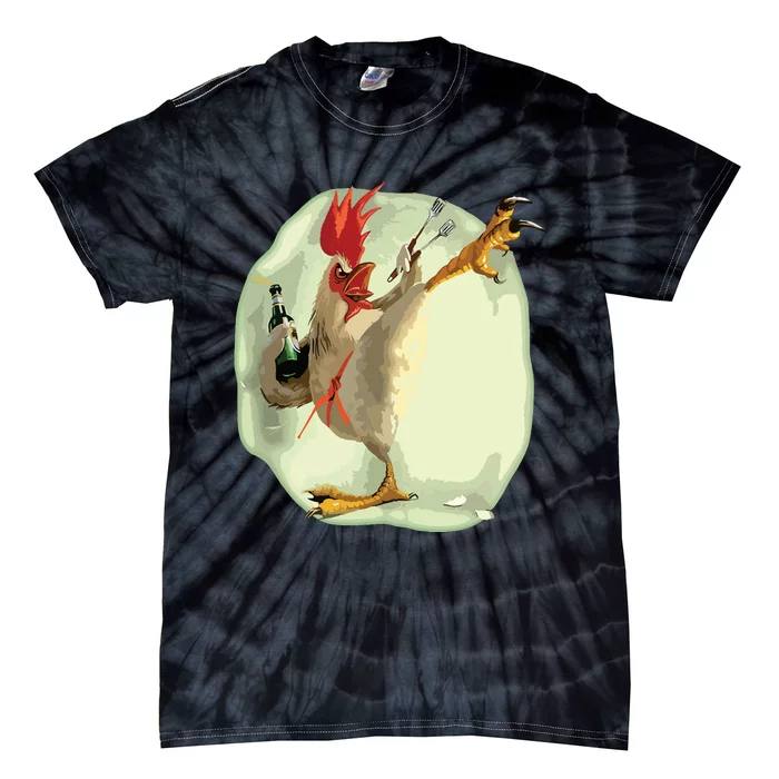 Funny Chicken Farmer Tank Top Tie-Dye T-Shirt