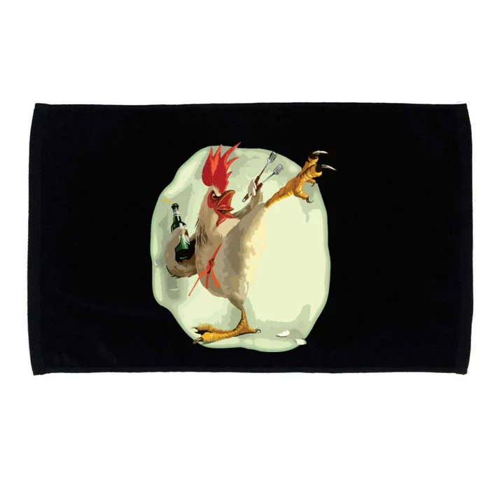 Funny Chicken Farmer Tank Top Microfiber Hand Towel