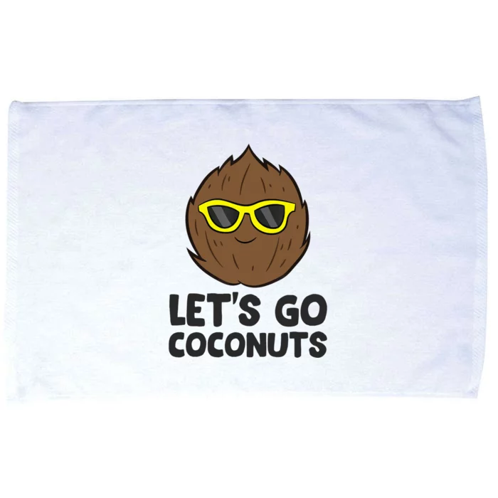 Funny Coconut Fruit Summer Let's Go Coconuts Microfiber Hand Towel