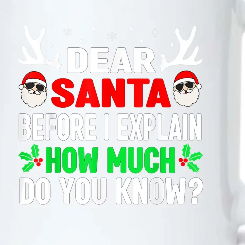 Funny Christmas Family Adults Dear Santa I Can Explain Gift Black Color Changing Mug