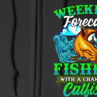 Fishing Catfish Fisherman Dads Birthday Fathers Day Full Zip Hoodie