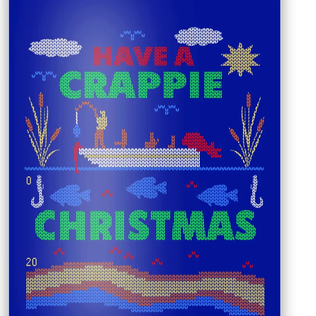 Funny Crappie Fishing Ugly Christmas Sweater Party Meaningful Gift Poster