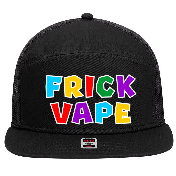 Fun Colorful Frick Vape 7 Panel Mesh Trucker Snapback Hat