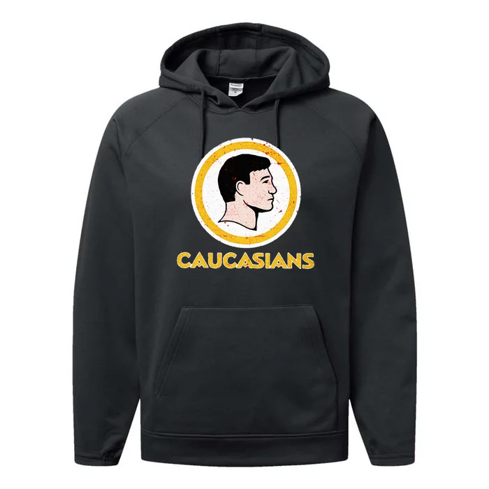 Funny Caucasian Performance Fleece Hoodie