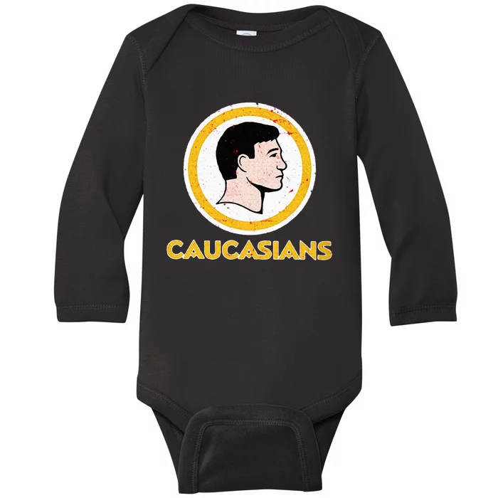 Funny Caucasian Baby Long Sleeve Bodysuit