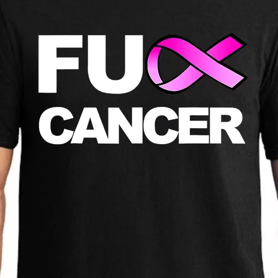 Fuck Cancer Funny Fuck Breast Cancer Awareness Pajama Set