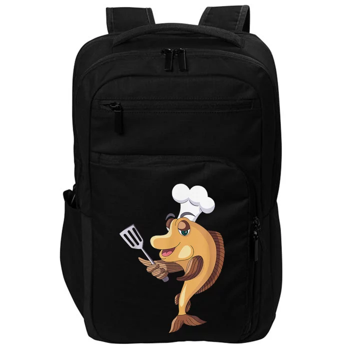 Fish Chef Fishing And Cooking Impact Tech Backpack