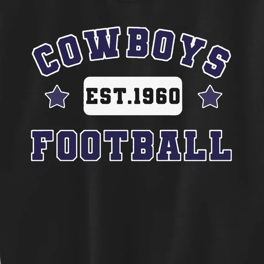 Funny Cowboys Football Est 1960 Kids Sweatshirt