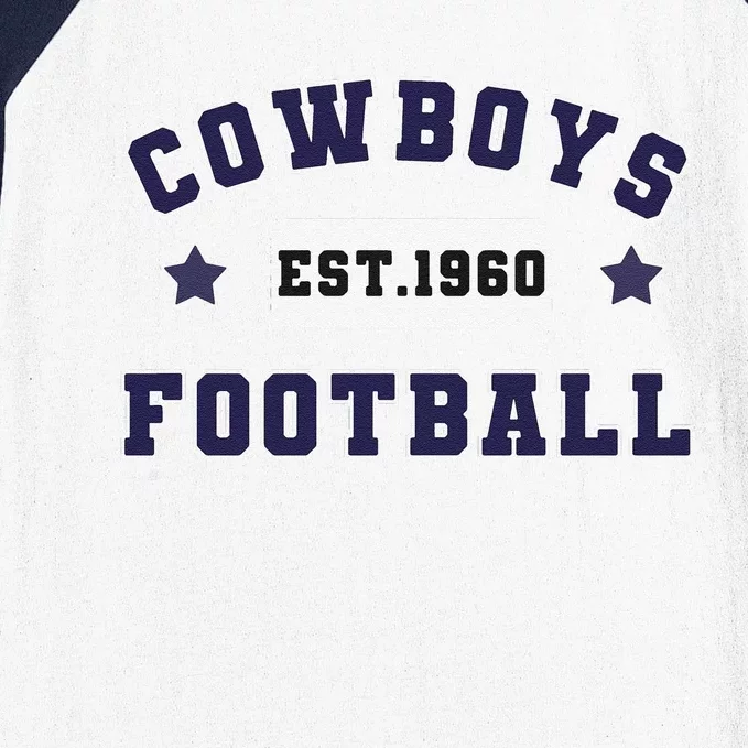 Funny Cowboys Football Est 1960 Baseball Sleeve Shirt