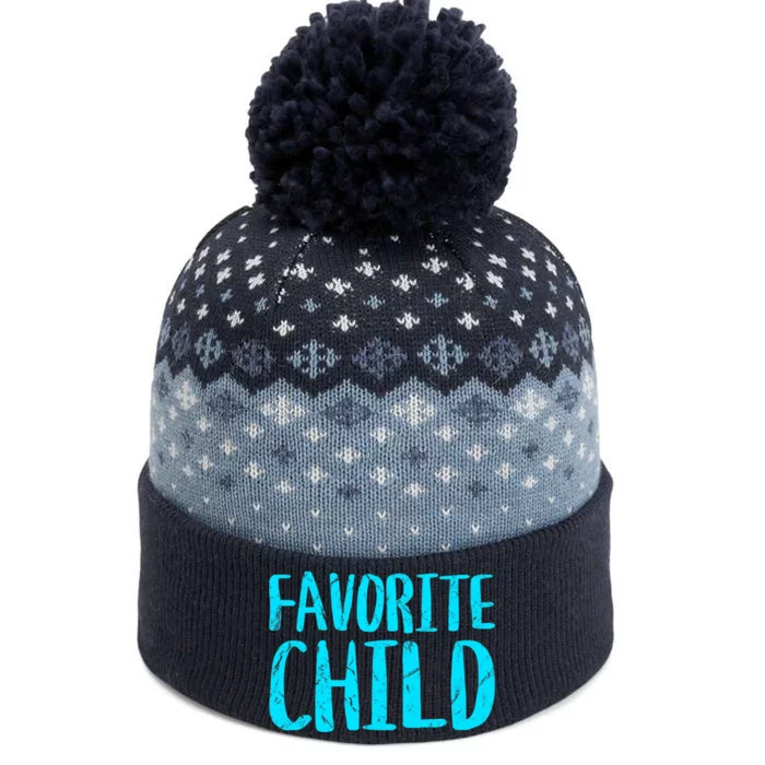 Favorite Child Funny Novelty | Mom/Dad's Favorite The Baniff Cuffed Pom Beanie