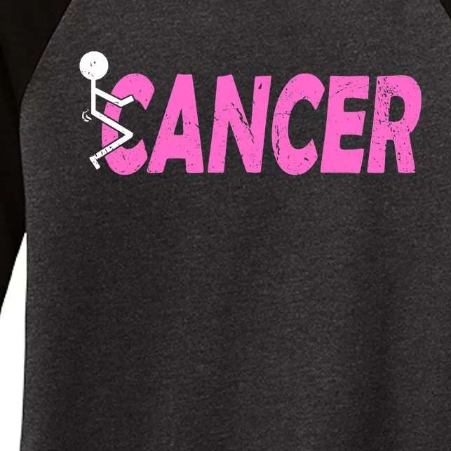 Funk Cancer Funny Breast Cancer For Women Cancer Survivor Women's Tri-Blend 3/4-Sleeve Raglan Shirt