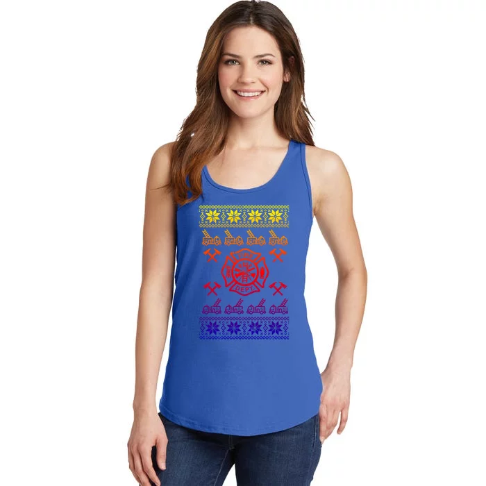 Firefighter Christmas Fire Departt Fire Gift Ladies Essential Tank