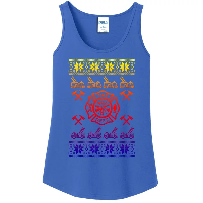 Firefighter Christmas Fire Departt Fire Gift Ladies Essential Tank