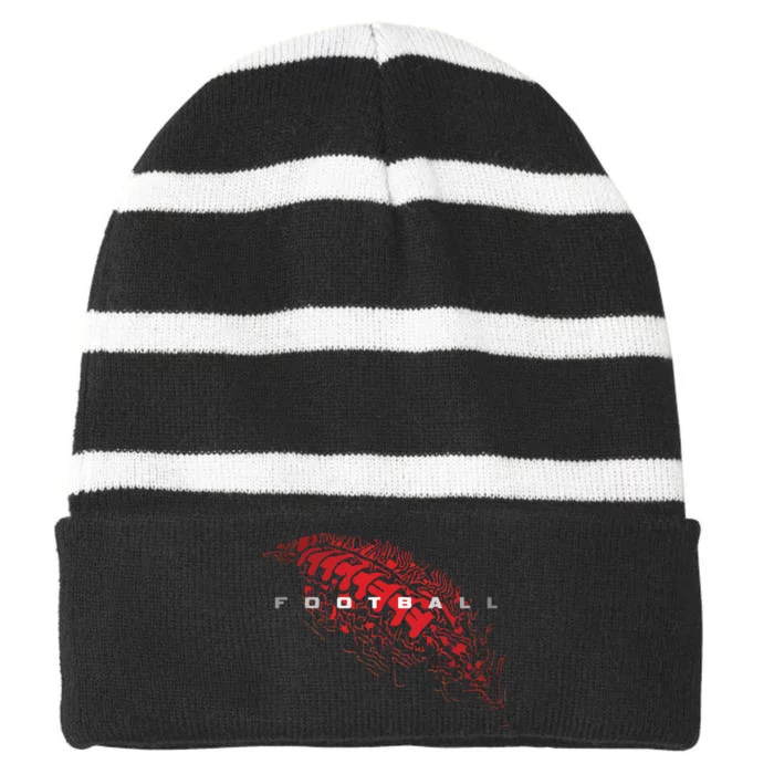 Football Clothing Football Striped Beanie with Solid Band