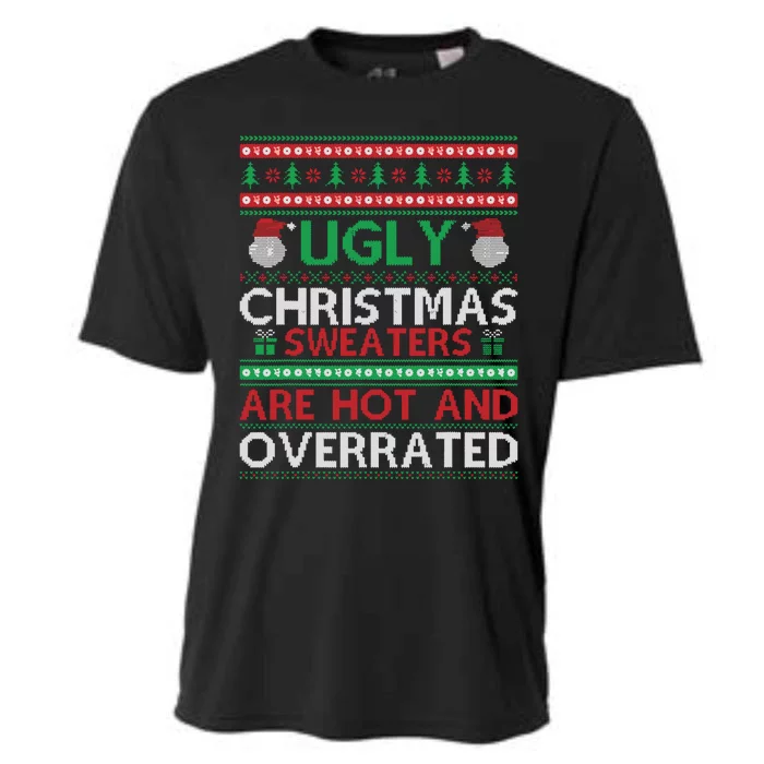 Funny Christmas For Ugly Sweater Party Cooling Performance Crew T-Shirt