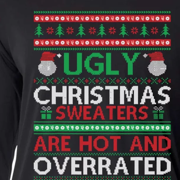 Funny Christmas For Ugly Sweater Party Cooling Performance Long Sleeve Crew