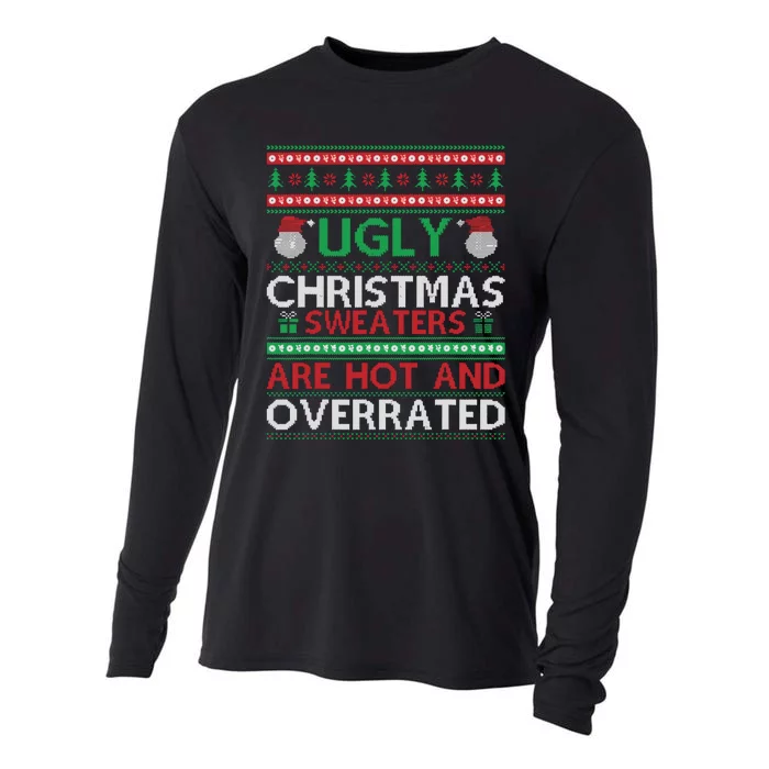 Funny Christmas For Ugly Sweater Party Cooling Performance Long Sleeve Crew