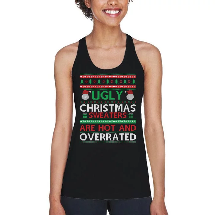 Funny Christmas For Ugly Sweater Party Women's Racerback Tank