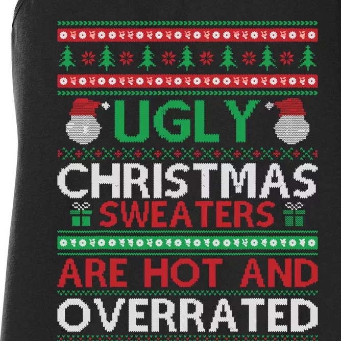 Funny Christmas For Ugly Sweater Party Women's Racerback Tank