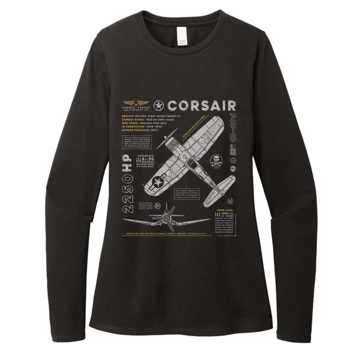 F4U Corsair Womens CVC Long Sleeve Shirt